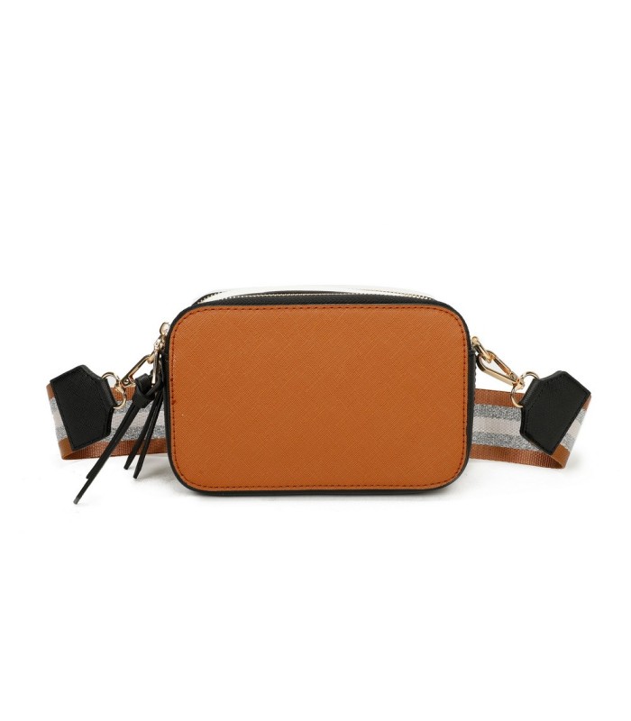 T11606 - Bolso bandolera rectangular con dos compartimentos