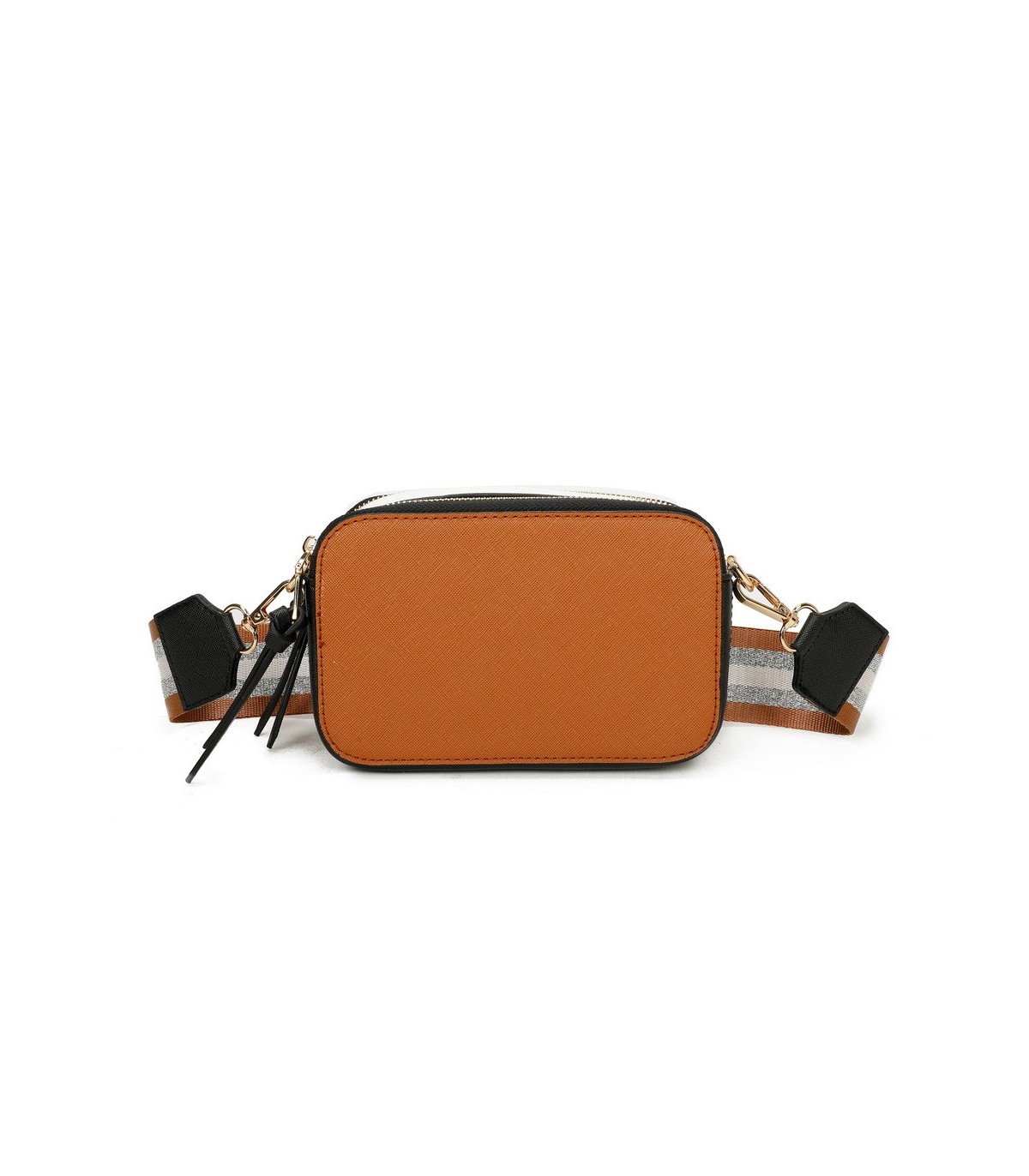 T11606 - Bolso bandolera rectangular con dos compartimentos