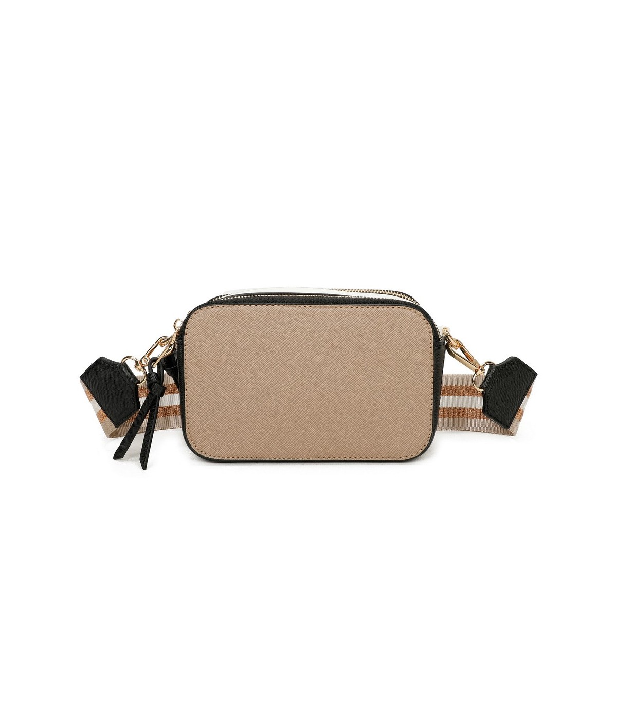 T11606 - Bolso bandolera rectangular con dos compartimentos