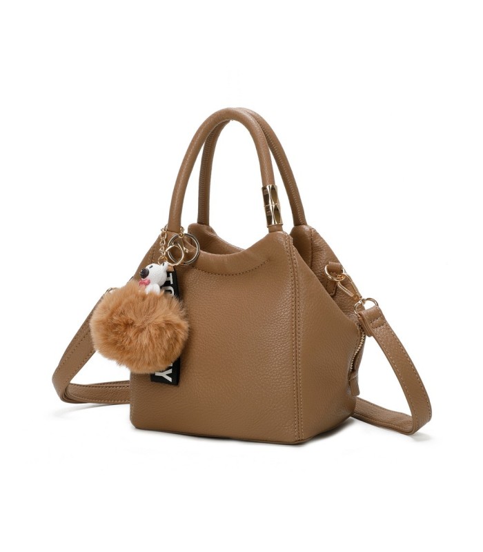 T11560 - Bolso pequeño con bandolera y pompón a juego