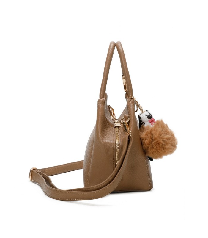 T11560 - Bolso pequeño con bandolera y pompón a juego