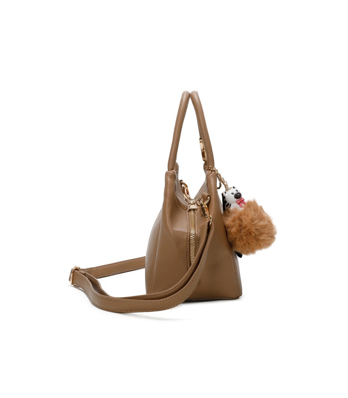 T11560 - Bolso pequeño con bandolera y pompón a juego