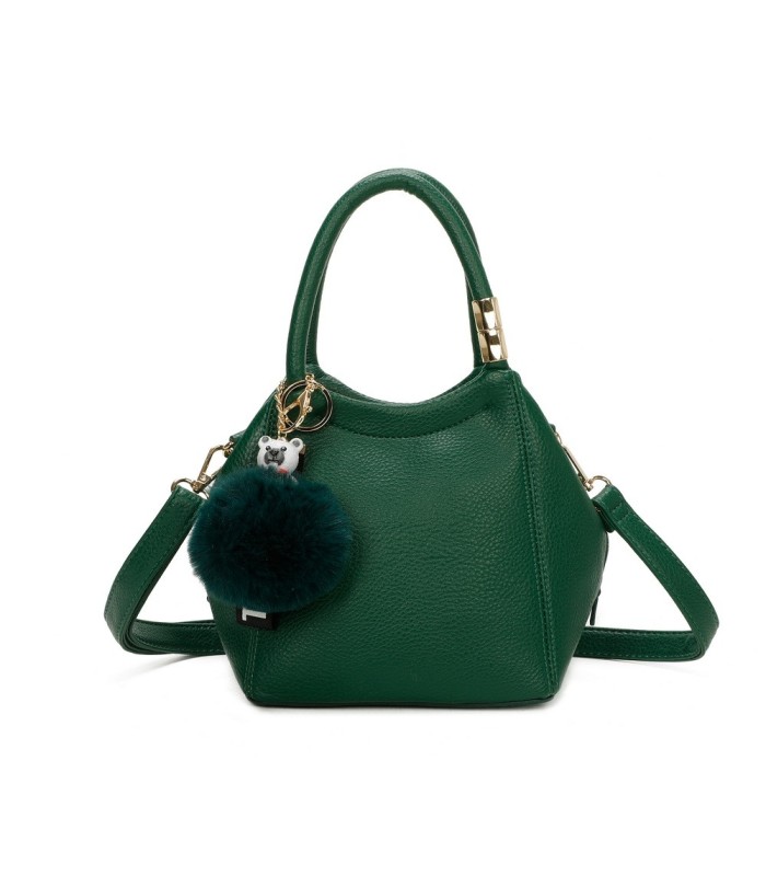 T11560 - Bolso pequeño con bandolera y pompón a juego