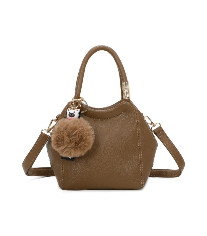 T11560 - Bolso pequeño con bandolera y pompón a juego