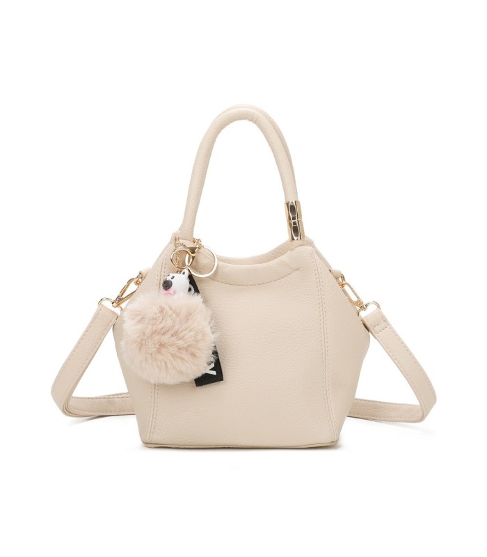 T11560 - Bolso pequeño con bandolera y pompón a juego