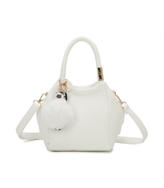 T11560 - Bolso pequeño con bandolera y pompón a juego