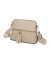 T11568 - Bolso bandolera con motivos geométricos y borlas de adorno