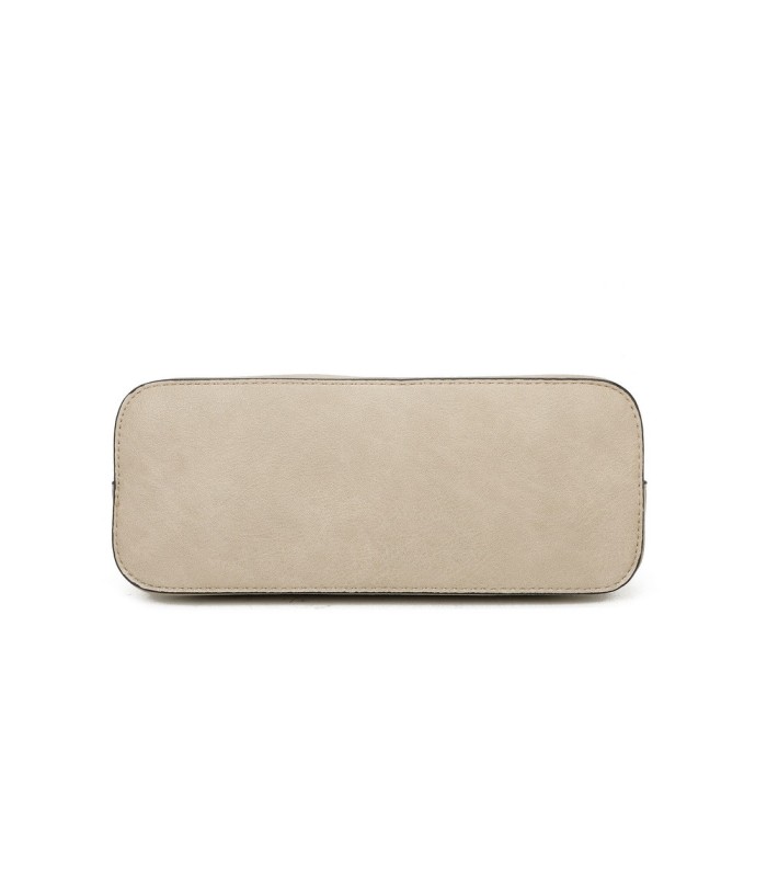 T11568 - Bolso bandolera con motivos geométricos y borlas de adorno