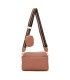 T11553 - Bolso bandolera con bolsillo de monedero del mismo color