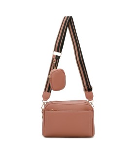 T11553 - Bolso bandolera con bolsillo de monedero del mismo color