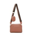 T11553 - Bolso bandolera con bolsillo de monedero del mismo color