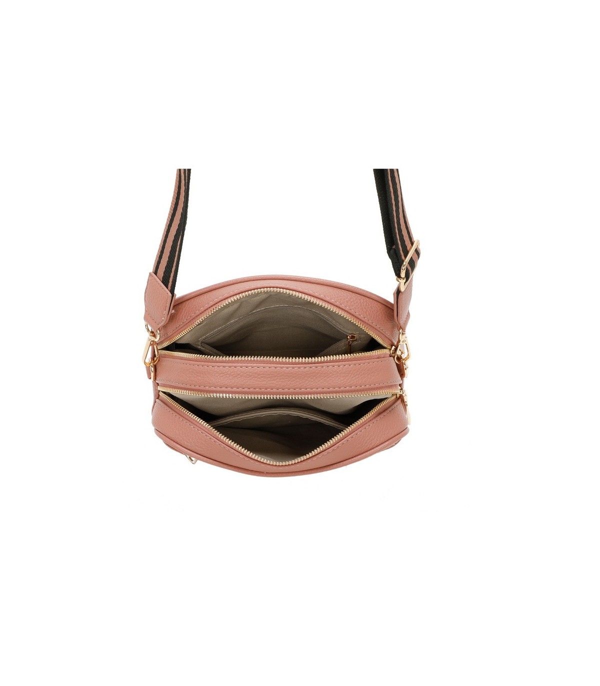 T11553 - Bolso bandolera con bolsillo de monedero del mismo color