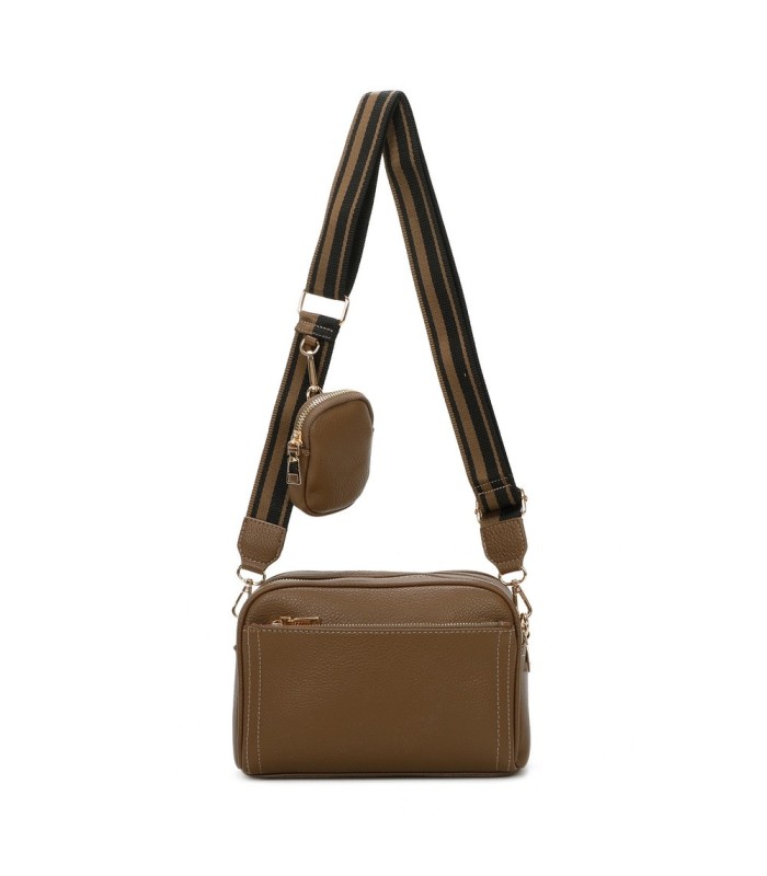 T11553 - Bolso bandolera con bolsillo de monedero del mismo color