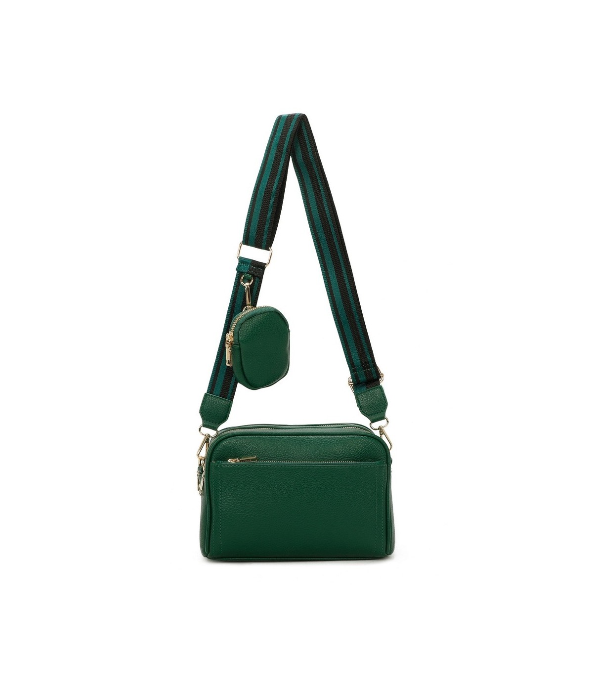 T11553 - Bolso bandolera con bolsillo de monedero del mismo color