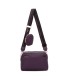 T11553 - Bolso bandolera con bolsillo de monedero del mismo color