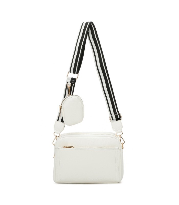 T11553 - Bolso bandolera con bolsillo de monedero del mismo color