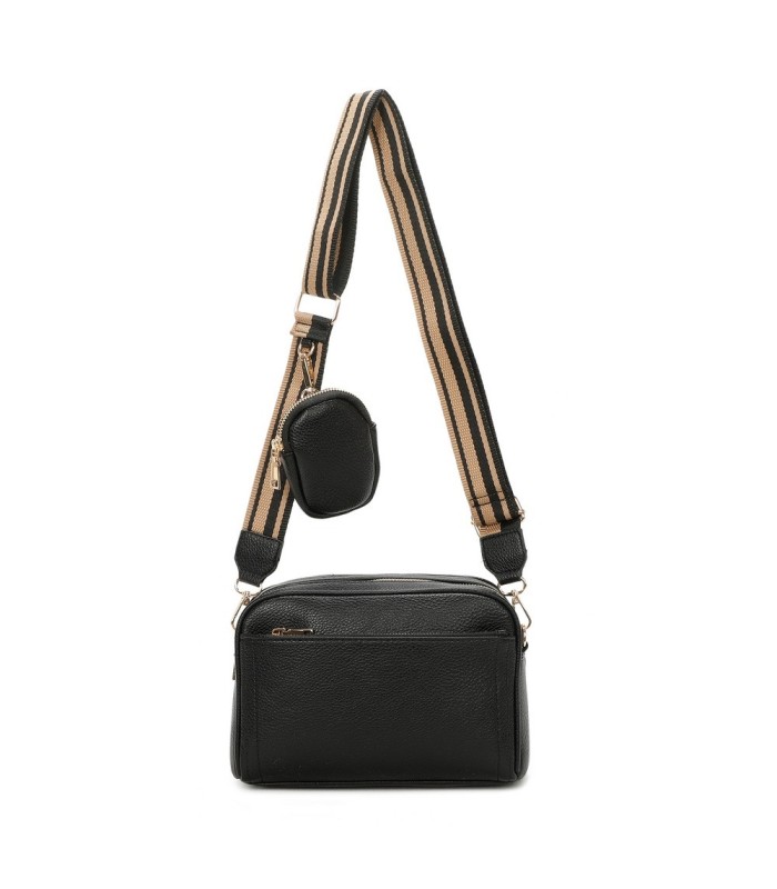 T11553 - Bolso bandolera con bolsillo de monedero del mismo color