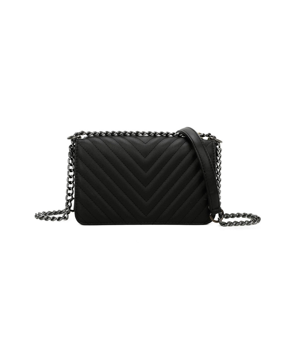 T11394 - Bandolera para mujer de herraje negro