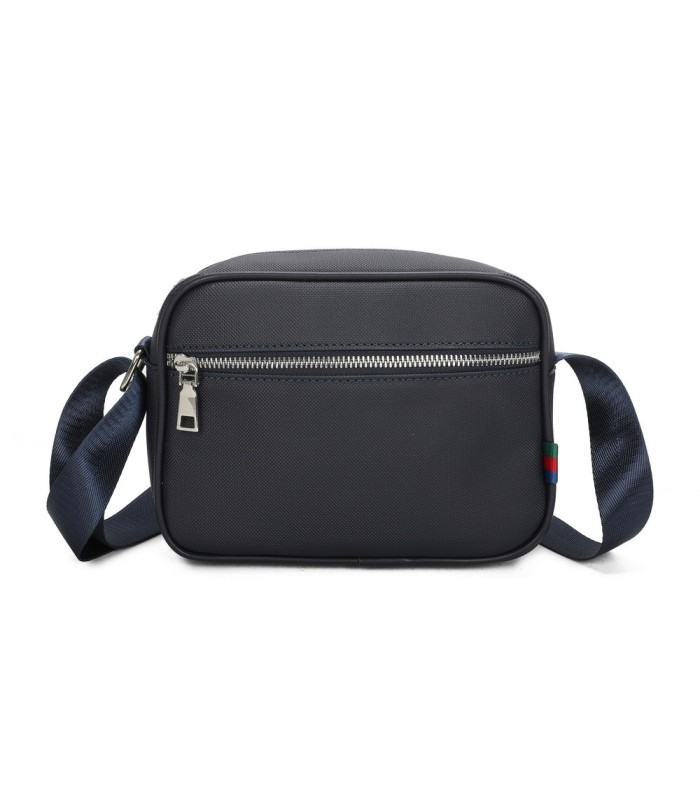 T11680 - Bolso bandolera rectangular con bolsillo de cierre de cremallera