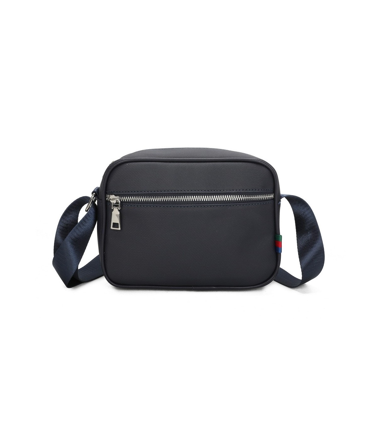 T11680 - Bolso bandolera rectangular con bolsillo de cierre de cremallera