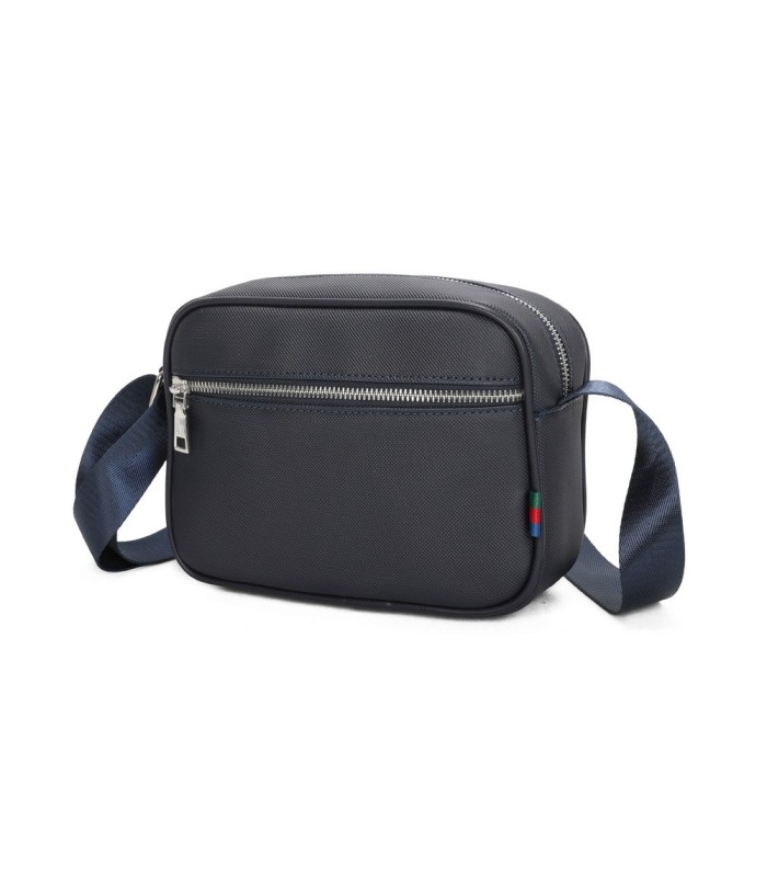 T11680 - Bolso bandolera rectangular con bolsillo de cierre de cremallera