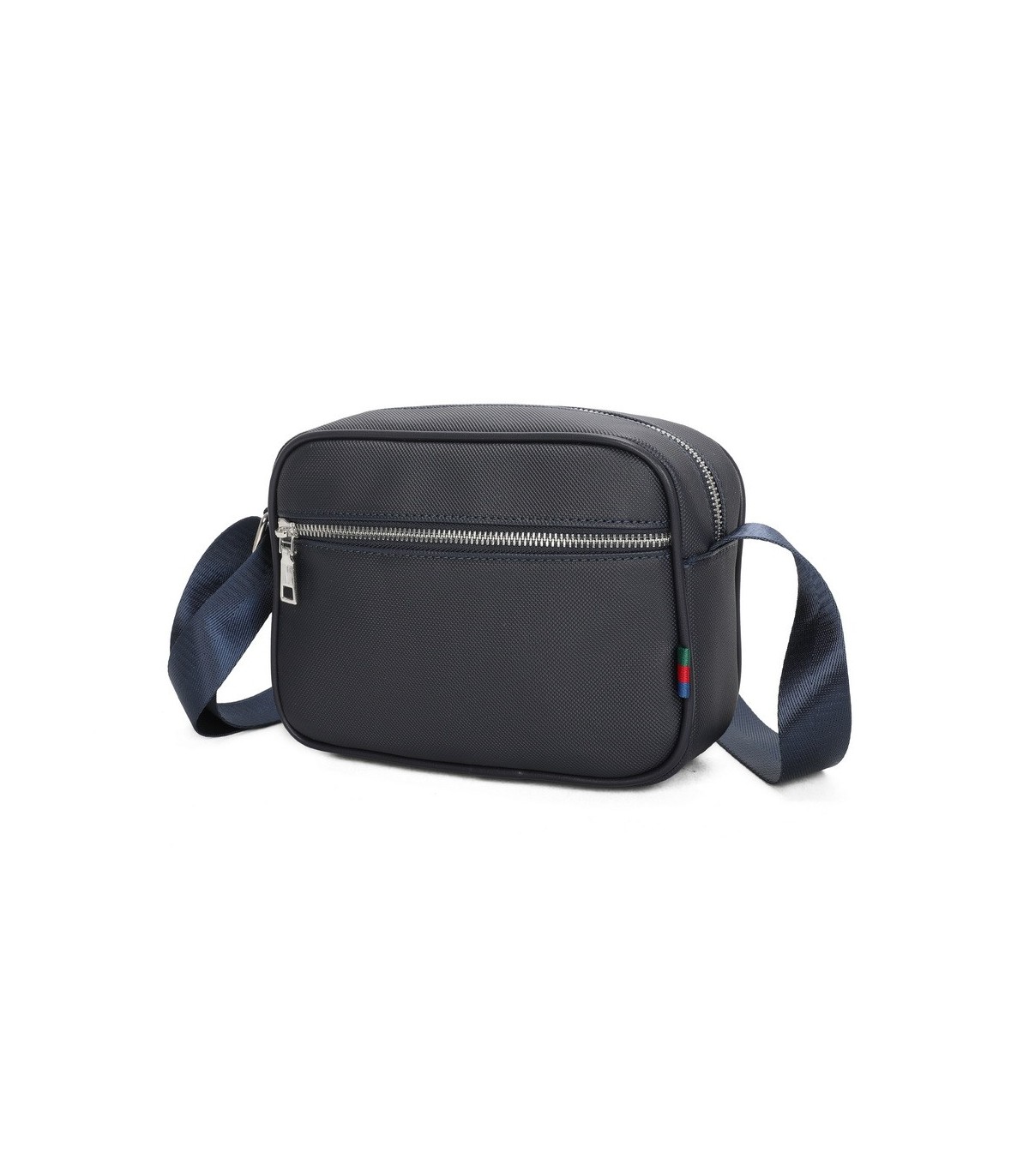T11680 - Bolso bandolera rectangular con bolsillo de cierre de cremallera