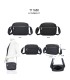 T11680 - Bolso bandolera rectangular con bolsillo de cierre de cremallera