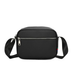 T11680 - Bolso bandolera rectangular con bolsillo de cierre de cremallera