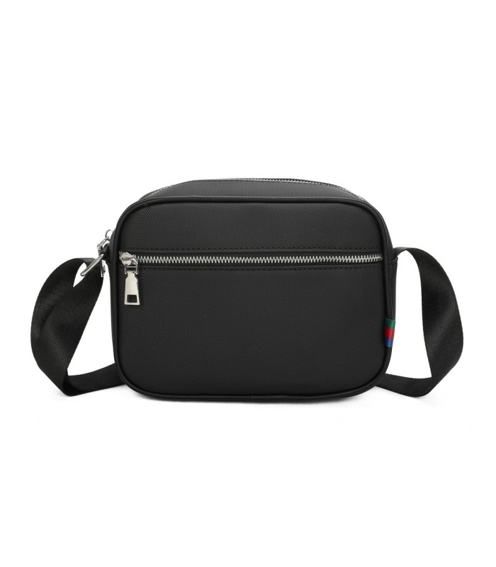 T11680 - Bolso bandolera rectangular con bolsillo de cierre de cremallera