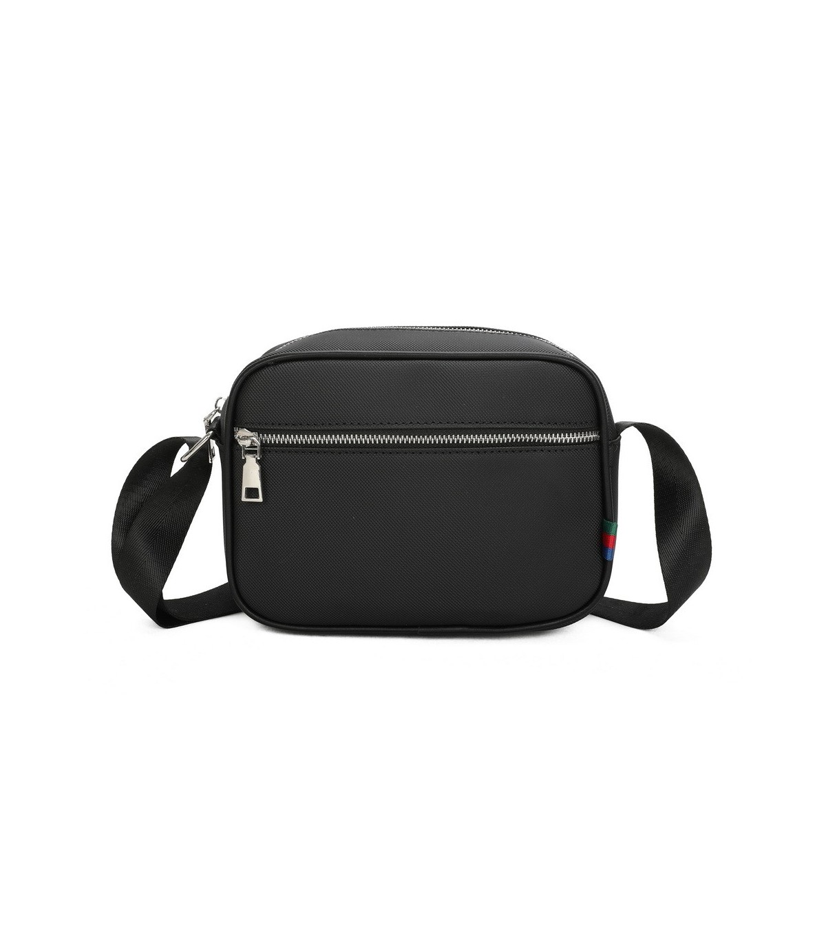 T11680 - Bolso bandolera rectangular con bolsillo de cierre de cremallera