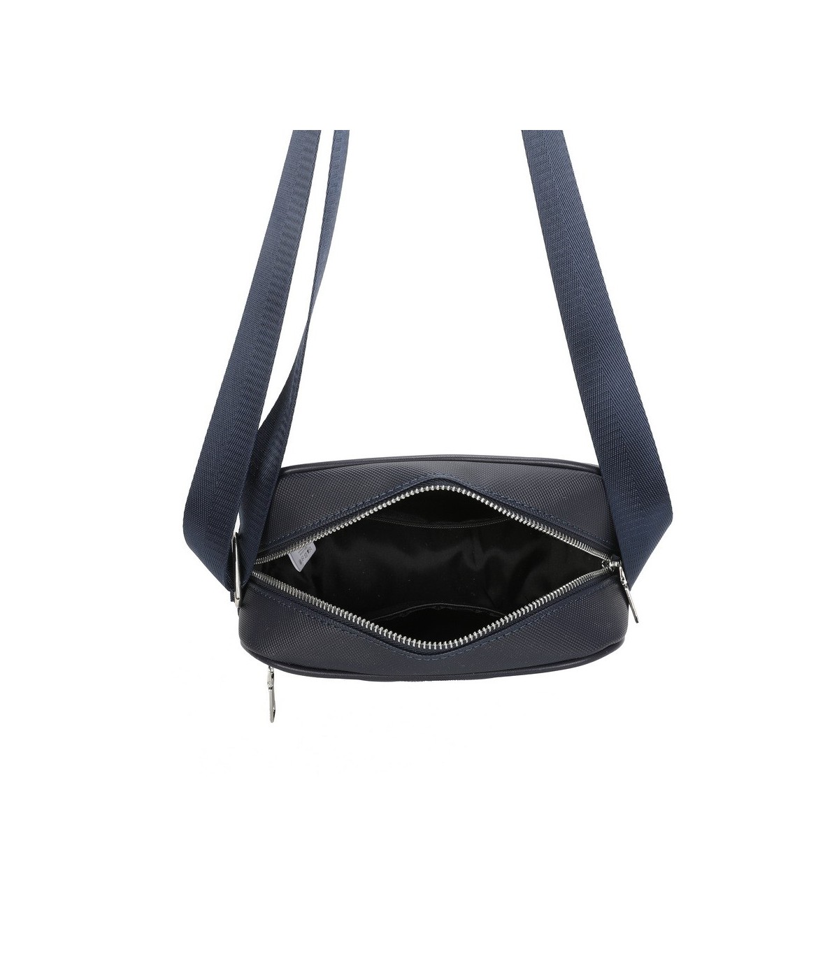 T11680 - Bolso bandolera rectangular con bolsillo de cierre de cremallera