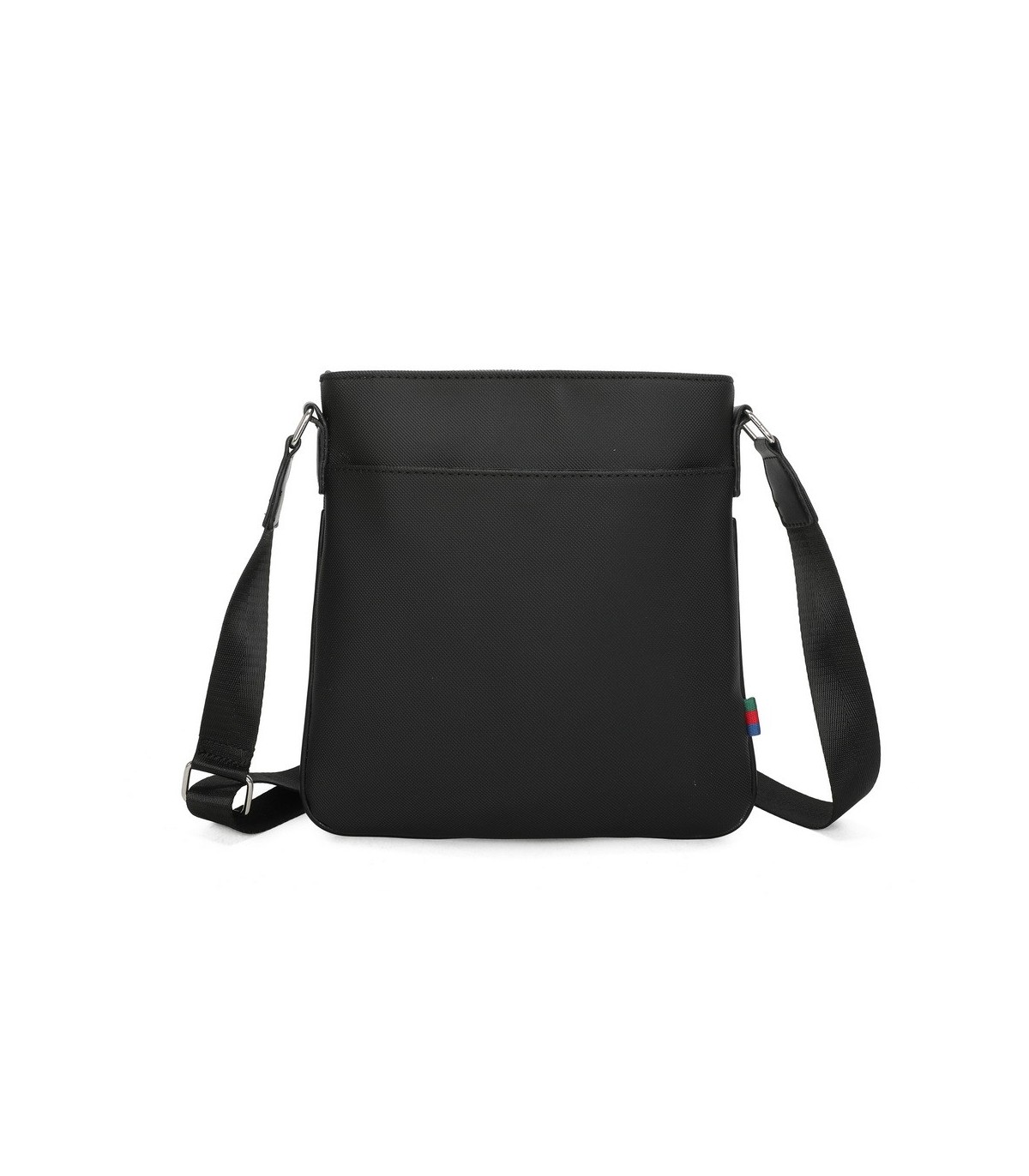 T11681 - Bolso bandolera cuadrado con bolsillo de cierre de cremallera