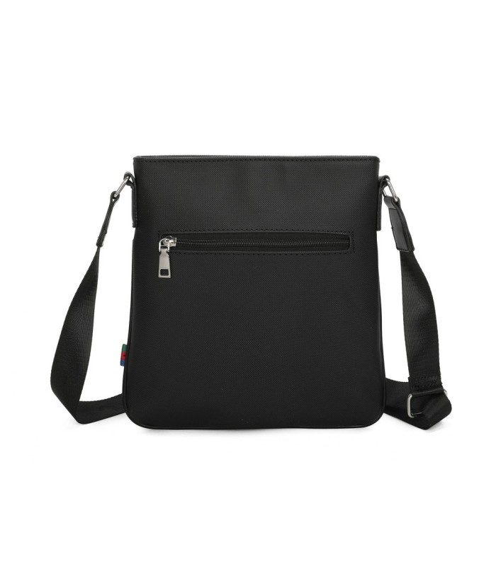 T11681 - Bolso bandolera cuadrado con bolsillo de cierre de cremallera