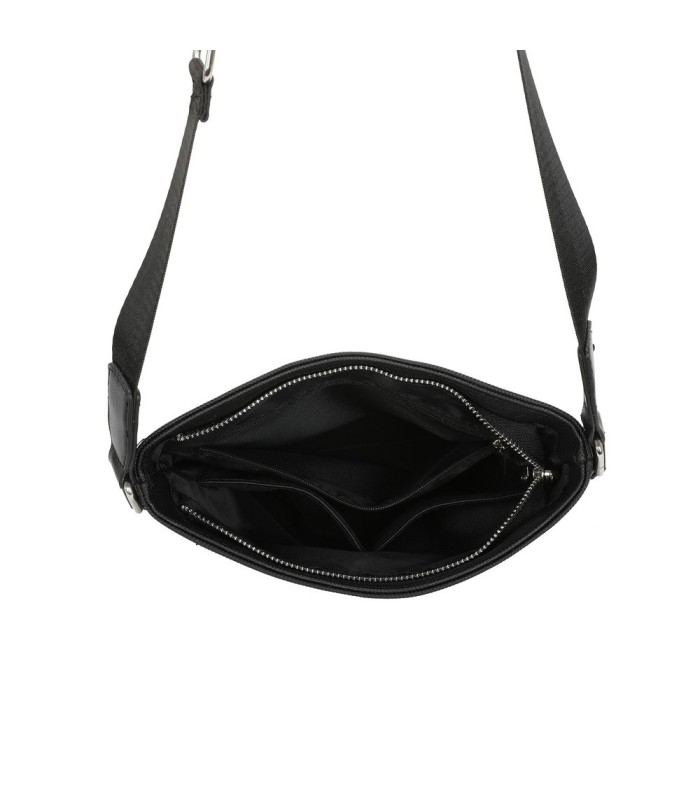T11681 - Bolso bandolera cuadrado con bolsillo de cierre de cremallera