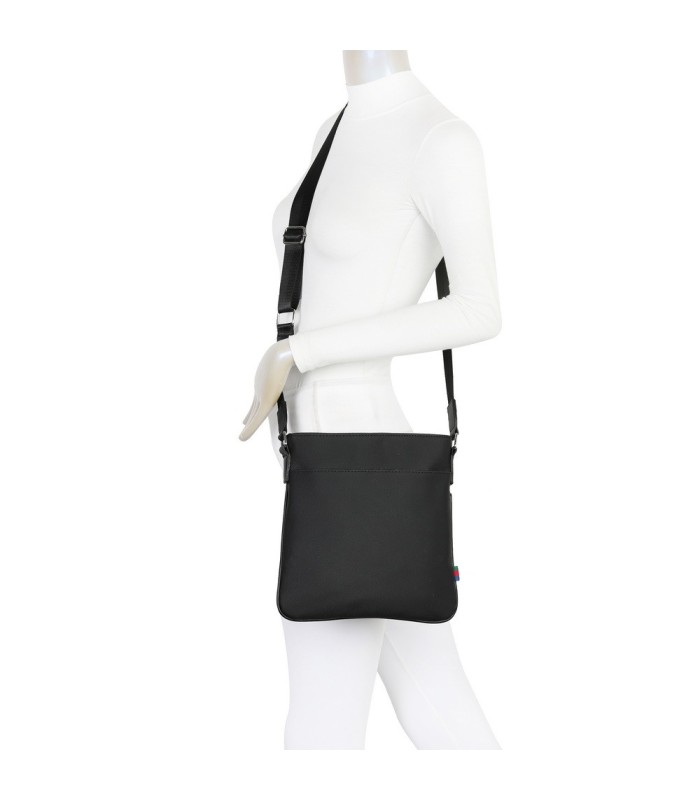 T11681 - Bolso bandolera cuadrado con bolsillo de cierre de cremallera