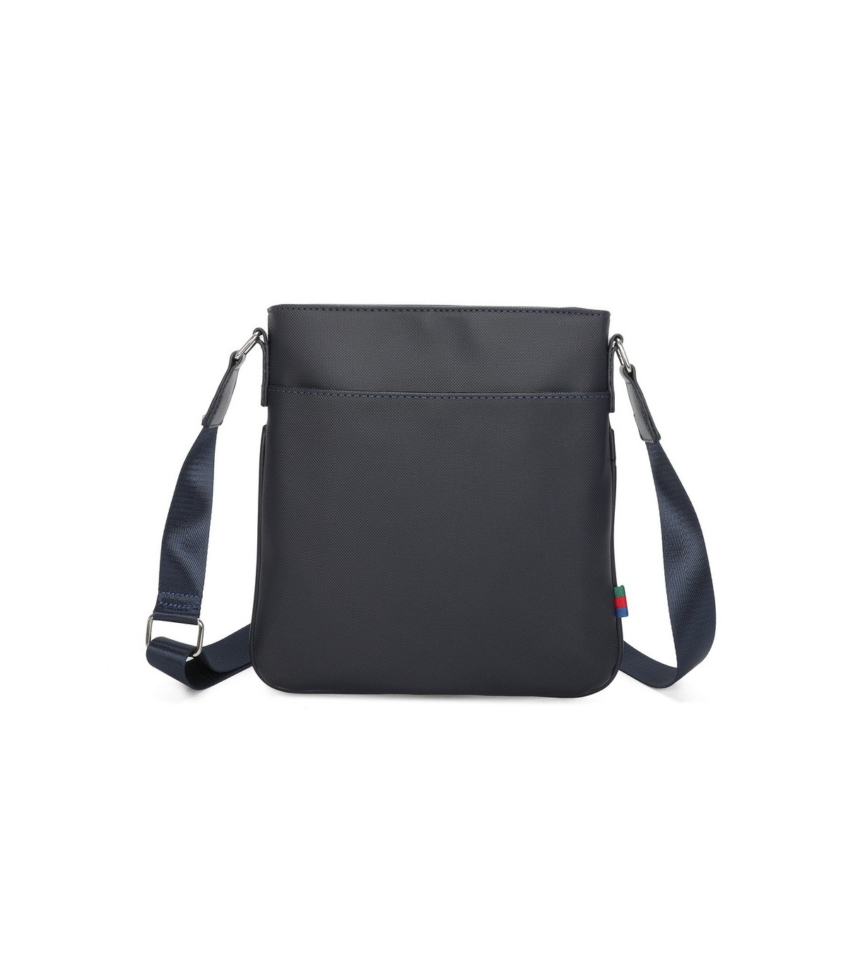 T11681 - Bolso bandolera cuadrado con bolsillo de cierre de cremallera