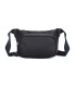 T11686 - Bolso bandolera riñonera con dos compartimentos de cremallera