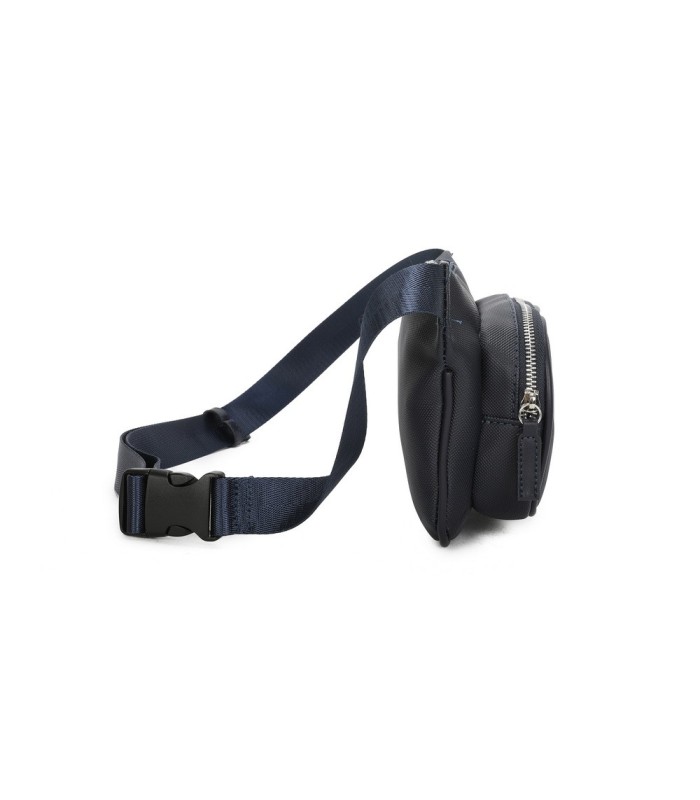 T11686 - Bolso bandolera riñonera con dos compartimentos de cremallera