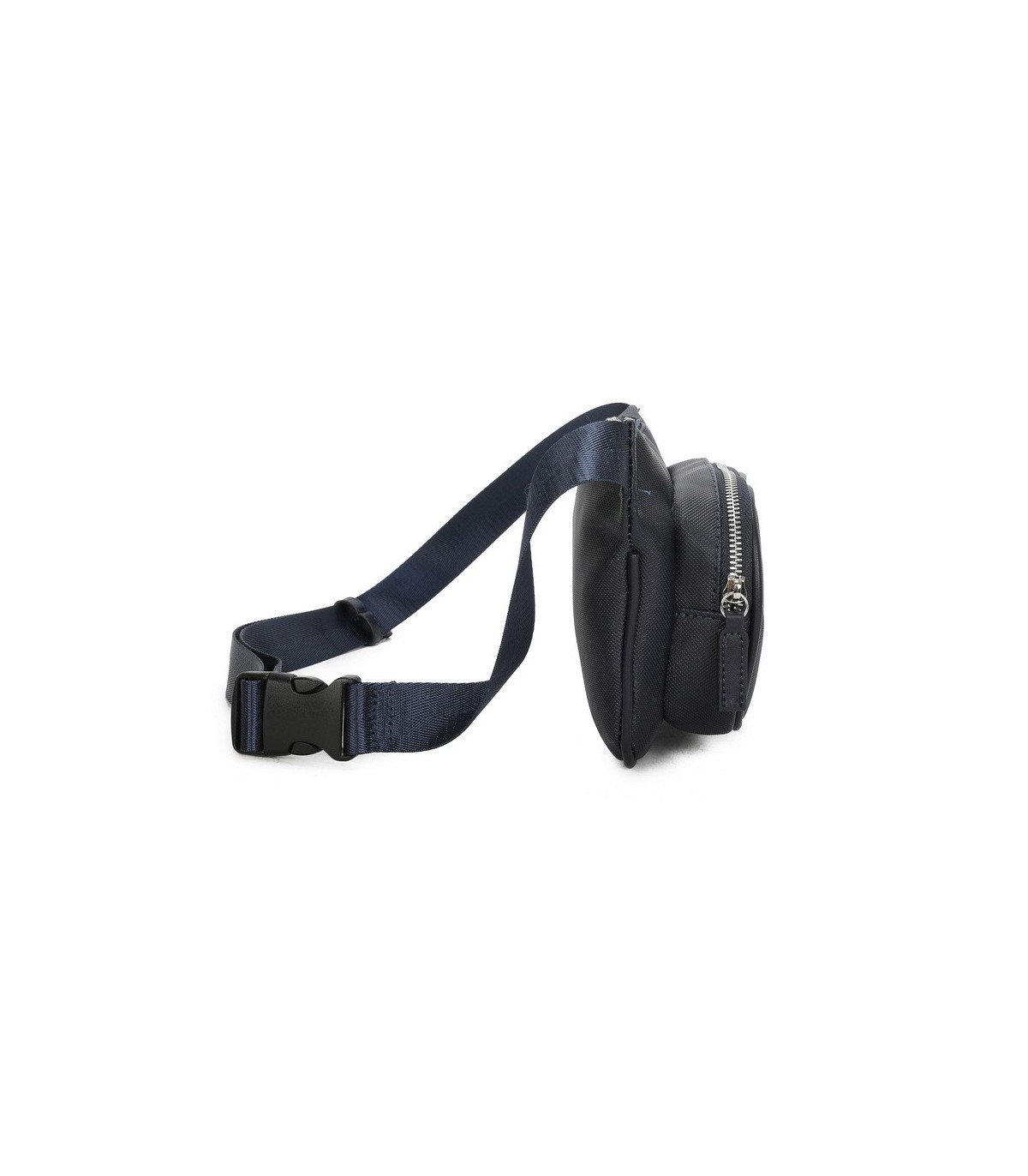 T11686 - Bolso bandolera riñonera con dos compartimentos de cremallera