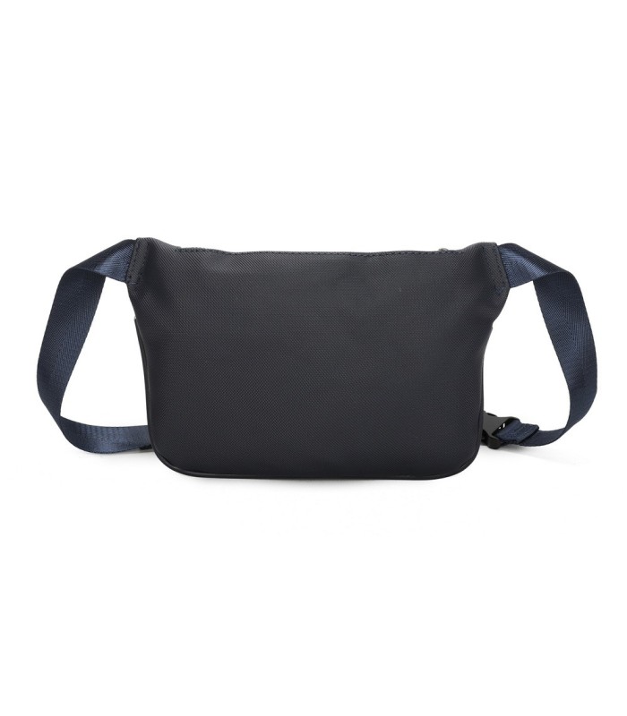 T11686 - Bolso bandolera riñonera con dos compartimentos de cremallera