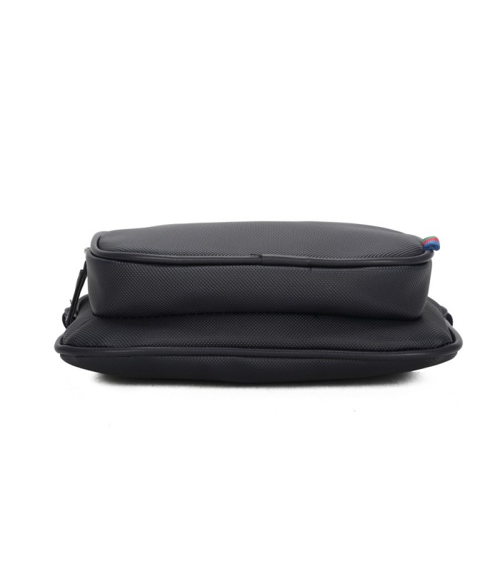 T11686 - Bolso bandolera riñonera con dos compartimentos de cremallera