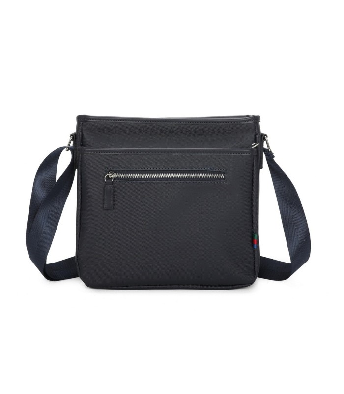 T11689 - Bolso cuadrado con bandolera y bolsillo frontal
