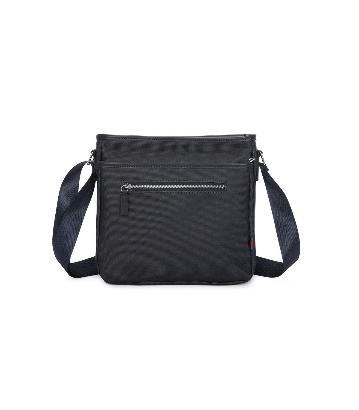 T11689 - Bolso cuadrado con bandolera y bolsillo frontal
