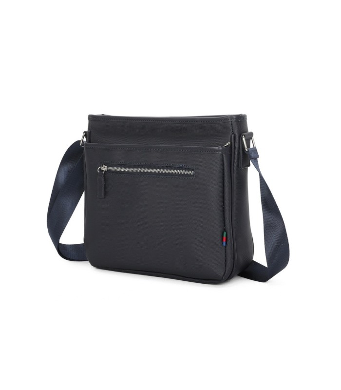 T11689 - Bolso cuadrado con bandolera y bolsillo frontal