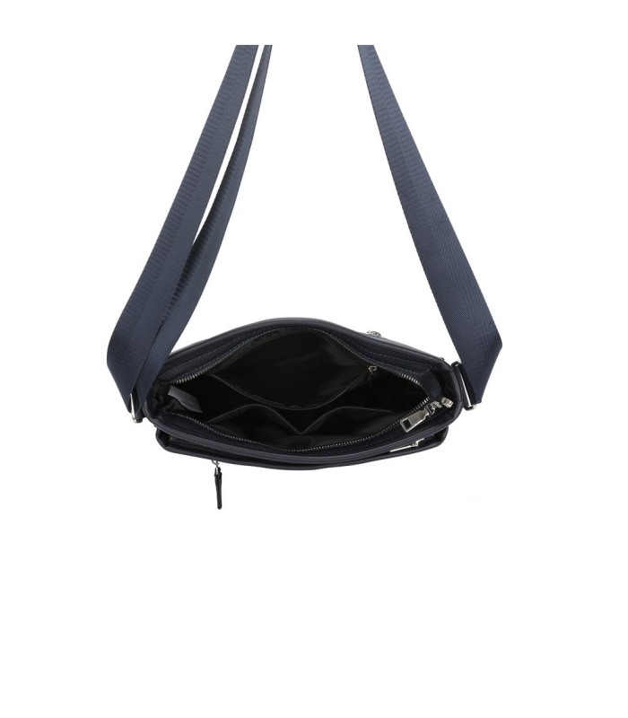 T11689 - Bolso cuadrado con bandolera y bolsillo frontal