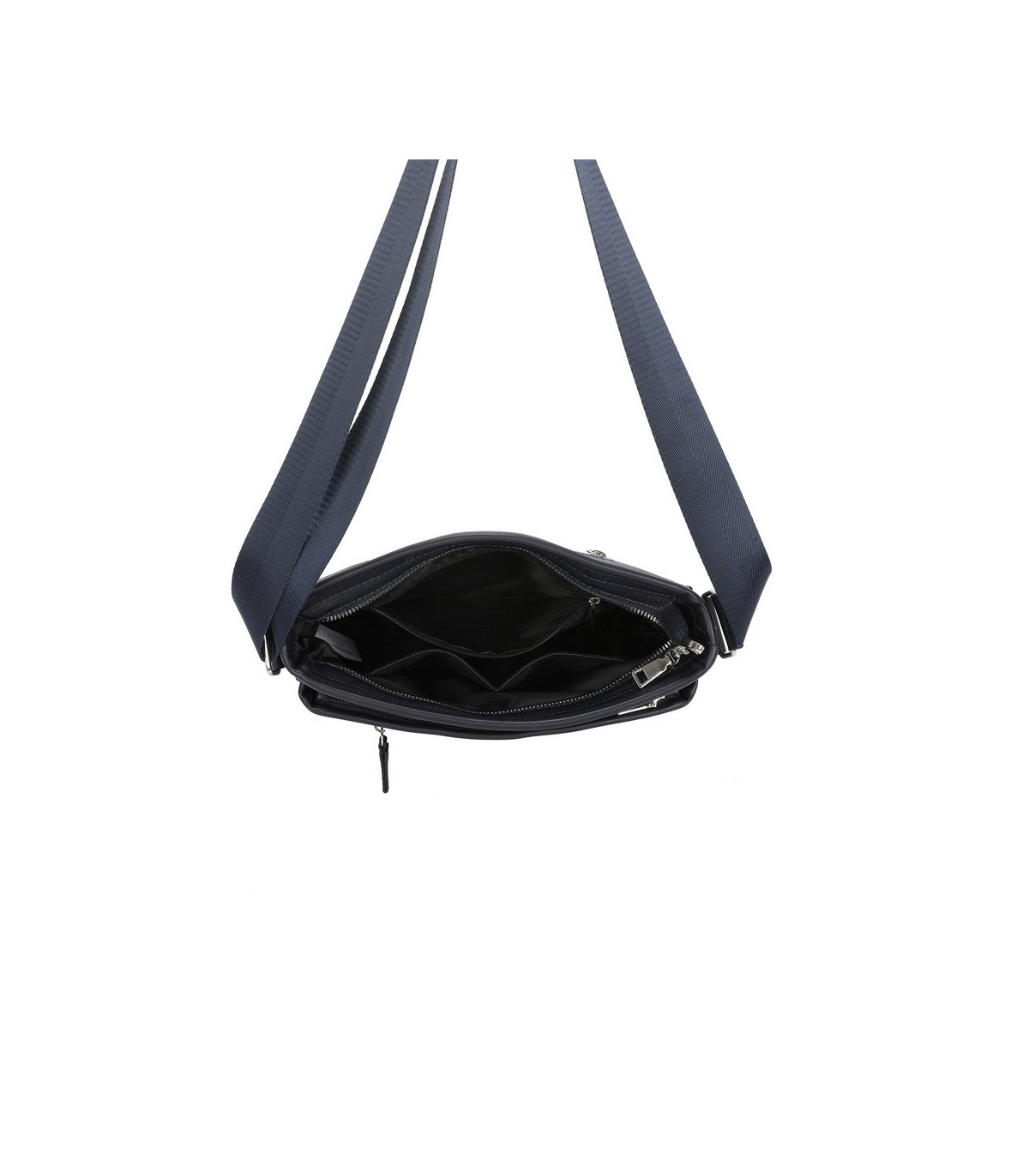 T11689 - Bolso cuadrado con bandolera y bolsillo frontal