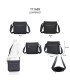 T11689 - Bolso cuadrado con bandolera y bolsillo frontal