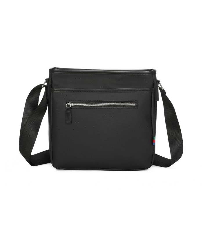 T11689 - Bolso cuadrado con bandolera y bolsillo frontal