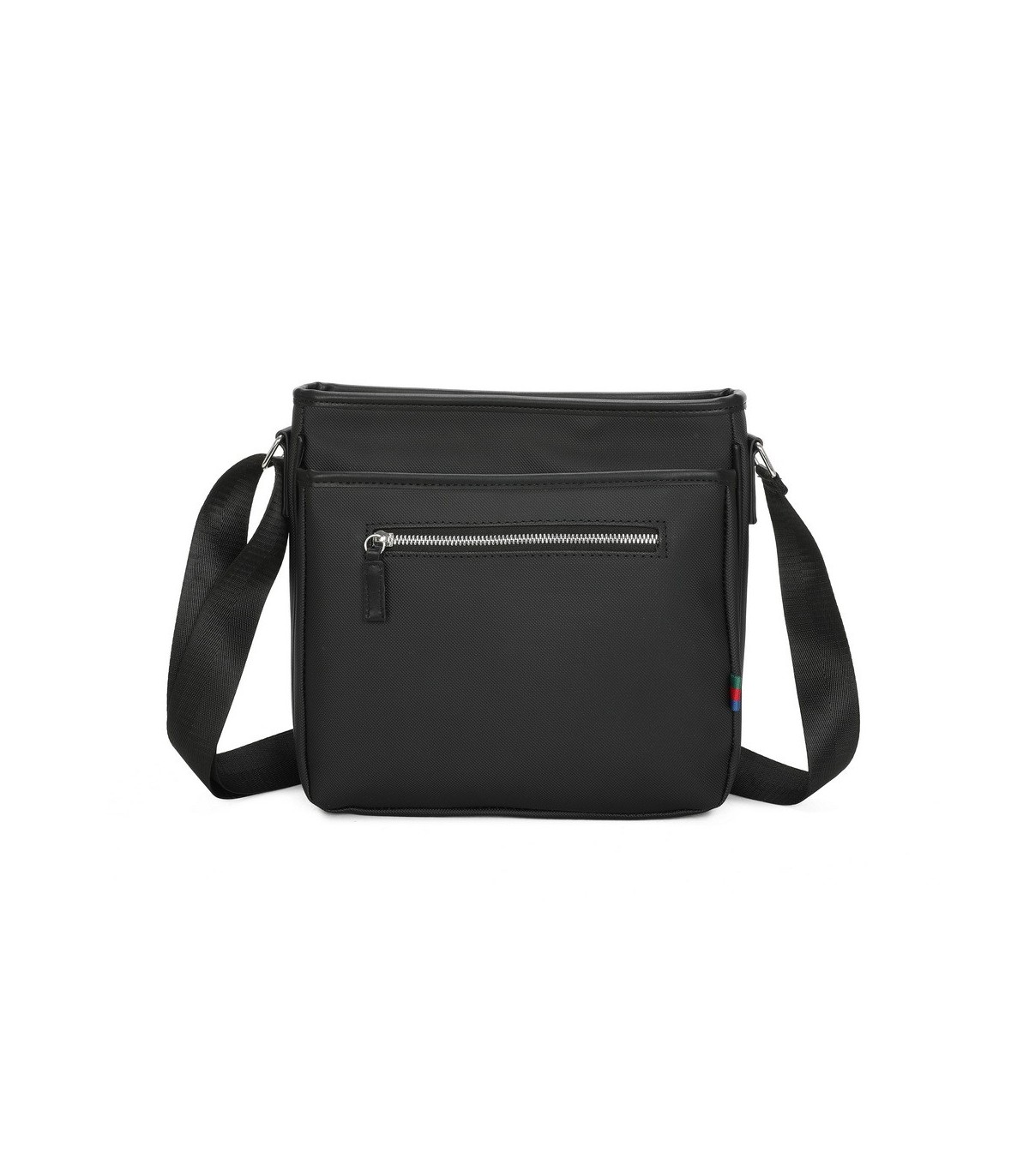 T11689 - Bolso cuadrado con bandolera y bolsillo frontal