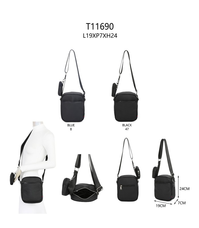 T11690 - Bolso bandolera con monedero